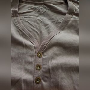 Men's Beige Henley Shirt